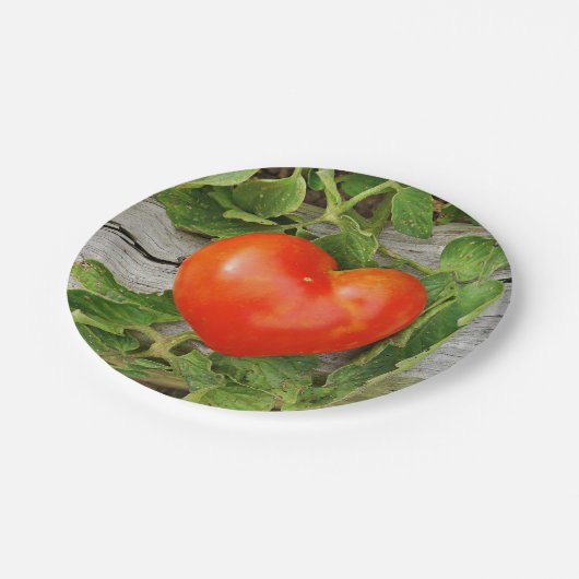 Heart Shaped Tomato Papieren Bordje (Gekanteld)