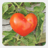 Heart Shaped Tomato Vierkante Sticker (Voorkant)