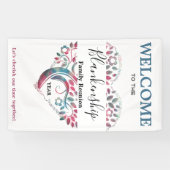 Heart Shaped Tree Family Reunion Sjabloon Banner (Horizontaal)