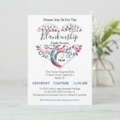 Heart Shaped Tree Family Reunion Template Kaart (Staand voorkant)