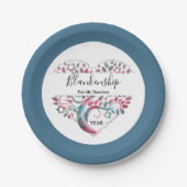 Heart Shaped Tree Family Reunion Template Papieren Bordje (Voorkant)