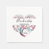 Heart Shaped Tree Family Reunion Template Servet (Voorkant)