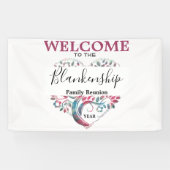 Heart Shaped Tree Family Reunion Template Spandoek (Horizontaal)