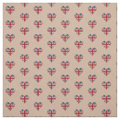 Heart Shaped Union Jack Flag Stof (Swatch)
