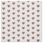Heart Shaped Union Jack Flag Stof (Swatch)