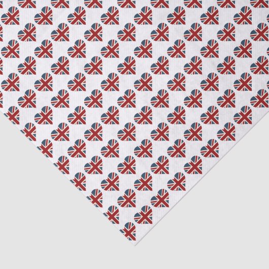 Heart Shaped Union Jack Flag Tissuepapier (Detail)