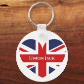 Heart Shaped Union Jack Sleutelhanger (Voorkant)