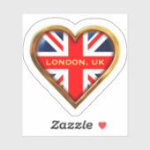 Heart-Shaped Union Jack Sticker (Vel)