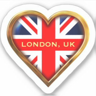 Heart-Shaped Union Jack Sticker