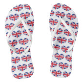 Heart Shaped United Kingdom Flag / Union Jack Teenslippers (Voetbed)