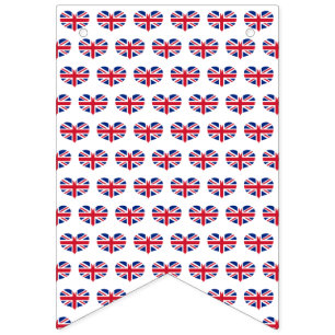 Heart Shaped United Kingdom Flag / Union Jack Vlaggetjes