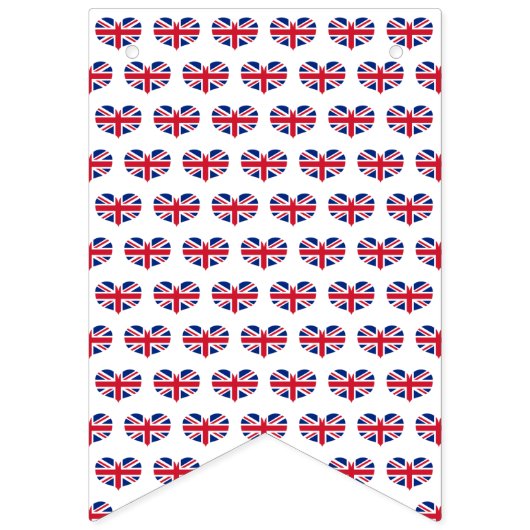 Heart Shaped United Kingdom Flag / Union Jack Vlaggetjes (Eerste vlag)