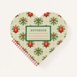 Heart Shaped Vintage Ornaments Notebook Notitieboek