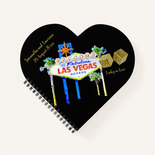 Heart Shaped Wedding Guest Book Las Vegas Notitieboek (Voorkant)