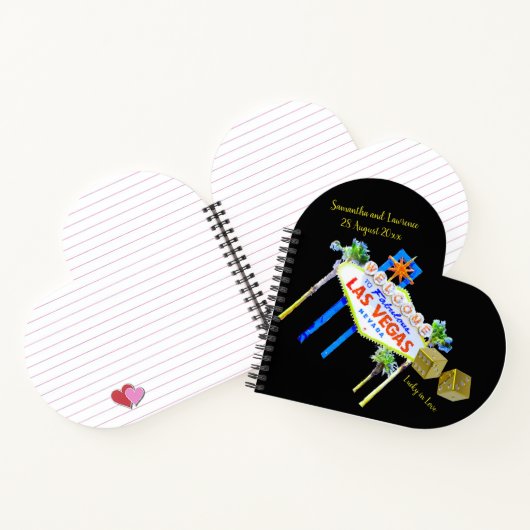 Heart Shaped Wedding Guest Book Las Vegas Notitieboek (Binnen)