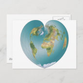 Heart-Shaped World Briefkaart (Voorkant / Achterkant)