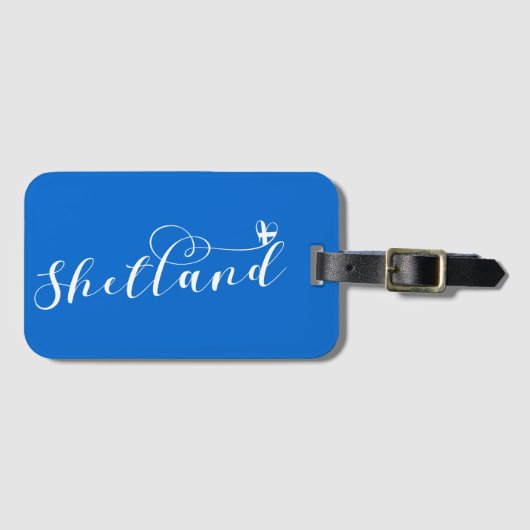 Heart Shetland Flag, Shetland Islands Bagagelabel (Voorkant (horizontaal))