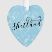 Heart Shetland Flag, Shetland Islands Ornament (voorkant)