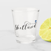 Heart Shetland Flag, Shetland Islands Shot Glas (Voorkant)