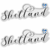 Heart Shetland Flag, Shetland Islands Sticker (Voorkant)