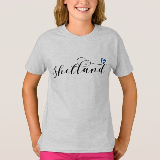 Heart Shetland Flag, Shetland Islands T-Shirt (Voorkant)