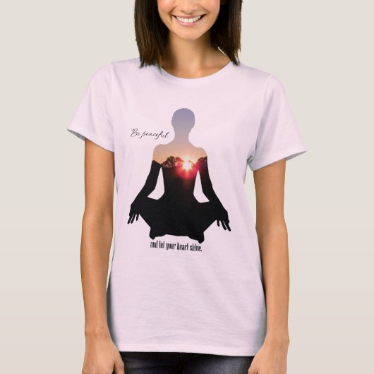 Heart Shine Meditation T-shirt (Voorkant)