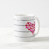 Heart Shiplap Rustic Nautical Coffee Mok (Voorkant rechts)