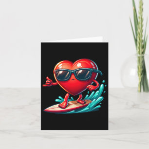 Heart Showing Surfing Skills Valentijnsdag Valent Kaart
