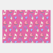 Heart Sign Love Doodle Cute Valentijnsdag Inpakpapier Vel (Voorkant)