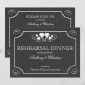 Heart Sign repetitie diner Kaart (Voorkant / Achterkant)