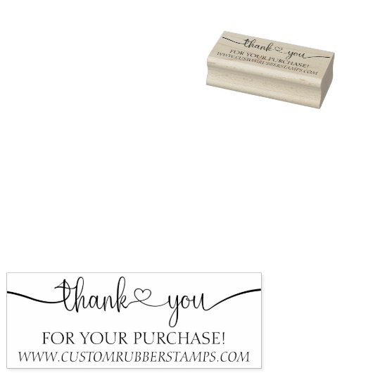 Heart Signature Hartelijk dank Rubberstempel (Gestempeld)