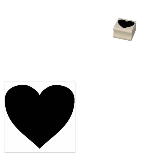 Heart Silhouette Art Stempel (Gestempeld)