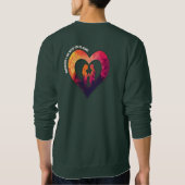 Heart Silhouette "Home Is You" Valentine's Day Trui (Achterkant)