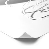 Heart Silhouette (met oorknoppen) Poster (Hoek)