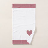 Heart Silhouettes op Roos Gold & White Bath Towel Bad Handdoek (Handdoek)