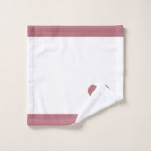 Heart Silhouettes op Roos Gold & White Bath Towel Bad Handdoek (Wasdoekje)