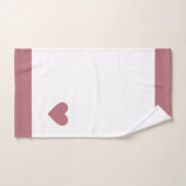 Heart Silhouettes op Roos Gold & White Bath Towel Bad Handdoek (Handdoek)