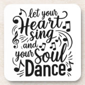 Heart Sing-Onderzetter Bier Onderzetter (Voorkant)