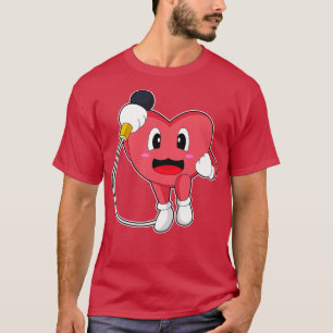 Heart Singer Microfoon Muziek T-shirt