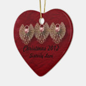 Heart Sisterly Love Personalized Ornament (Links)