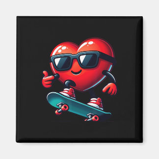 Heart Skateboarding Skateboarder Valentines Day Va Magneet