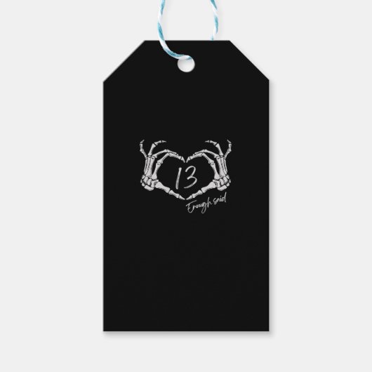 Heart Skeleton Hand Classic Cadeaulabel (Voorkant)
