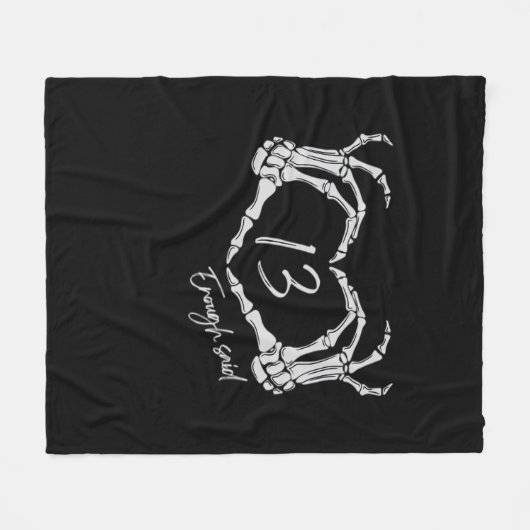 Heart Skeleton Hand Classic Fleece Deken (Voorkant (Horizontaal))