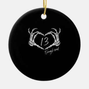 Heart Skeleton Hand Classic Keramisch Ornament