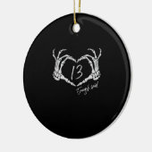 Heart Skeleton Hand Classic Keramisch Ornament (Links)