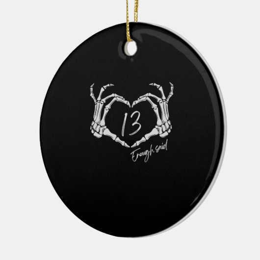 Heart Skeleton Hand Classic Keramisch Ornament (Links)
