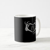 Heart Skeleton Hand Classic Koffiemok (Voorkant rechts)