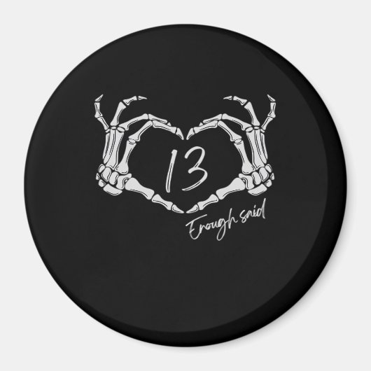 Heart Skeleton Hand Classic Magneet (Voorkant)