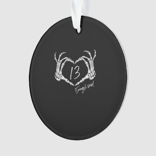 Heart Skeleton Hand Classic Ornament (voorkant)