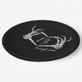 Heart Skeleton Hand Classic Papieren Bordje (Gekanteld)